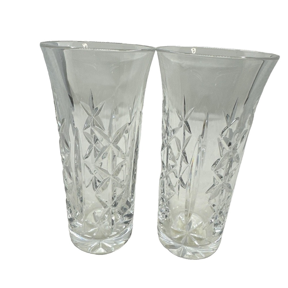 Waterford Crystal Rowena Iced Tea Glasses Set of 2 Lead Crystal Made in Ireland